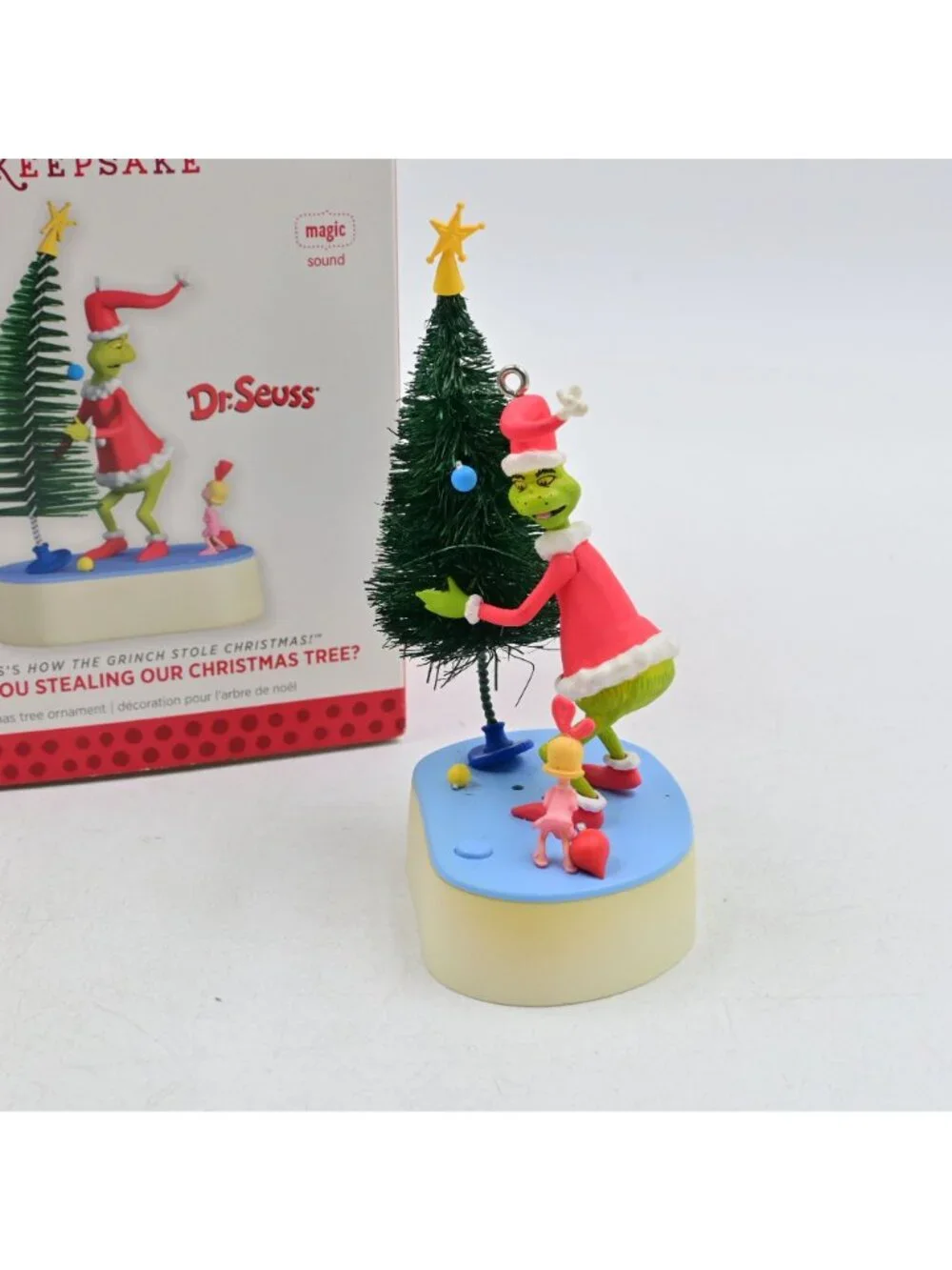 Hallmark Keepsake Grinch Why Are You Stealing Our Tree Ornament Dr Seuss